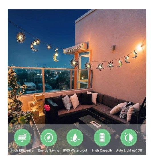 Celestial Solar String Lights