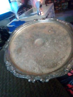 12" copper serving tray