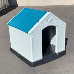 Brand New $105 Plastic Dog House Large Size Pet Indoor Outdoor All Weather Shelter Cage Kennel 36x36x39”