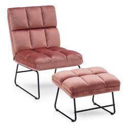 Accent Chair Fabric With Ottoman Model 0014 Mcombo