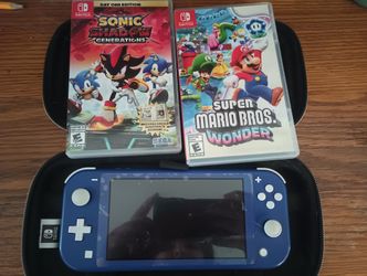 Nintendo Switch Lite Bundle + Mario Wonder & Sonic x Shadow (64GB SD)