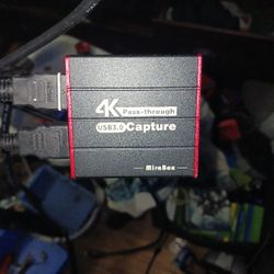 Mirabox USB3.0 4K HDMI Video Capture Card, 1080P 60FPS HD Game Capture Device