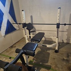 Workout Bench And Weights