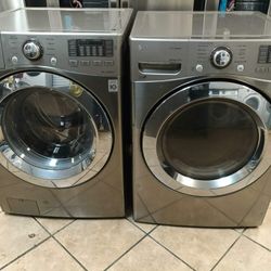 LG FRONT LOAD WASHER AND GAS DRYER SET SIDE BY SIDE OR STACKED. +FREE DELIVERY AND INSTALLATION