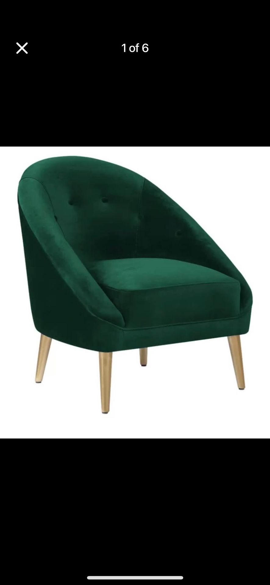Green Velvet Accent chair 