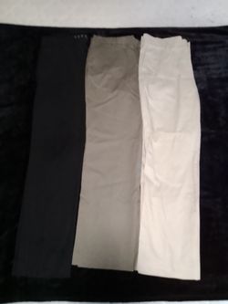 3- 34x32 Perry Ellis, Dockers. 1- 34x34 Merona Men's Pants Worn Once