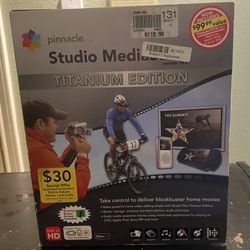 PINNACLE STUDIO PLUS TITANIUM EDITION V10.5 VIDEO EDITING SOFTWARE BRAND NEW IN BOX STILL WRAPPED IN ORIGINAL PLASTIC 