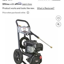 Power Washer  Simpson  Model 2800 Psi  2.3 Gpm