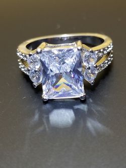 3.25 CT Emerald cut engagement promises ring