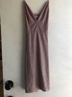 Pink / purple glitter midi dress