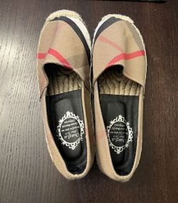 New Espadrille Plaid Shoe Women Size 8