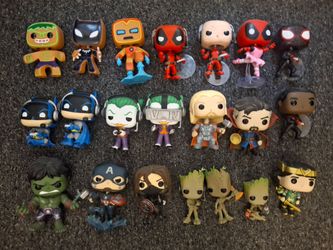 Out-of-box Marvel/DC Funko Pops