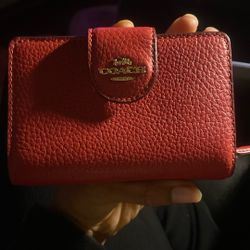Red Coach Wallet 