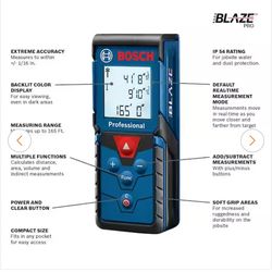 Bosch BLAZE 165 ft. Laser Distance Tape Measuring Tool with Area and Volume