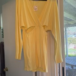 Free People Yellow Spring Dress Never Worn 