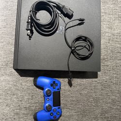 Ps4 pro console with 2tb internal drive all the accessories and blue controller. Works great 