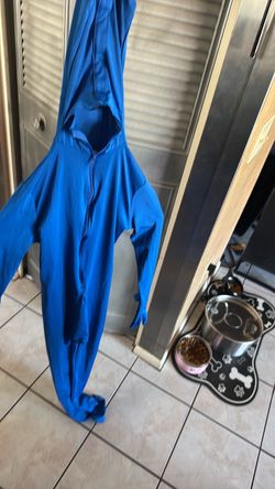 Kids blue morph suit Halloween costume size Medium 8/10