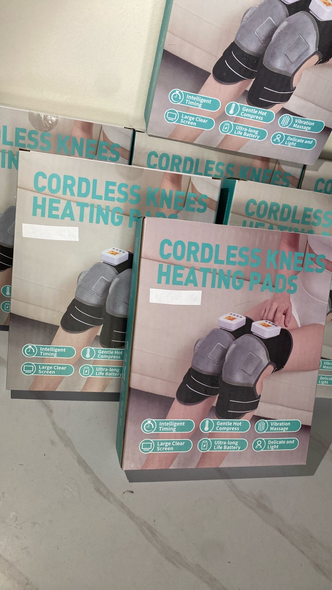 Two Pack Set Cordless Vibration Massager Heated For Knee Shoulders, Back Elbow Neck New Timer