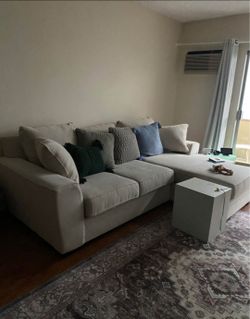 Loveseat Sectional LivingSpaces Couch Beige