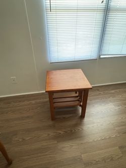 Small wood accent table