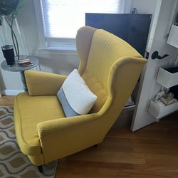 Yellow IKEA Strandmon Chair