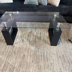Glass Coffee Table with matching end tables