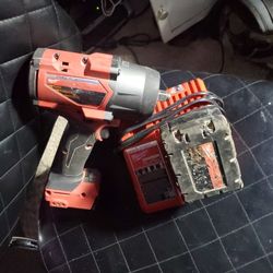 Used Milwaukee High Torque Impact Gun W/batt&chrg