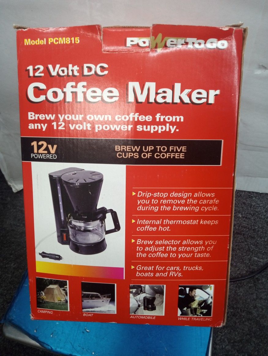 Power To Go 12 Volt DC Coffee Maker M# PCM815
