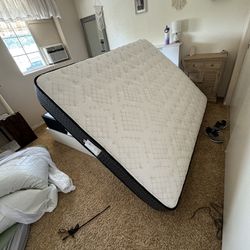 Queen Bed Frame With Matress 
