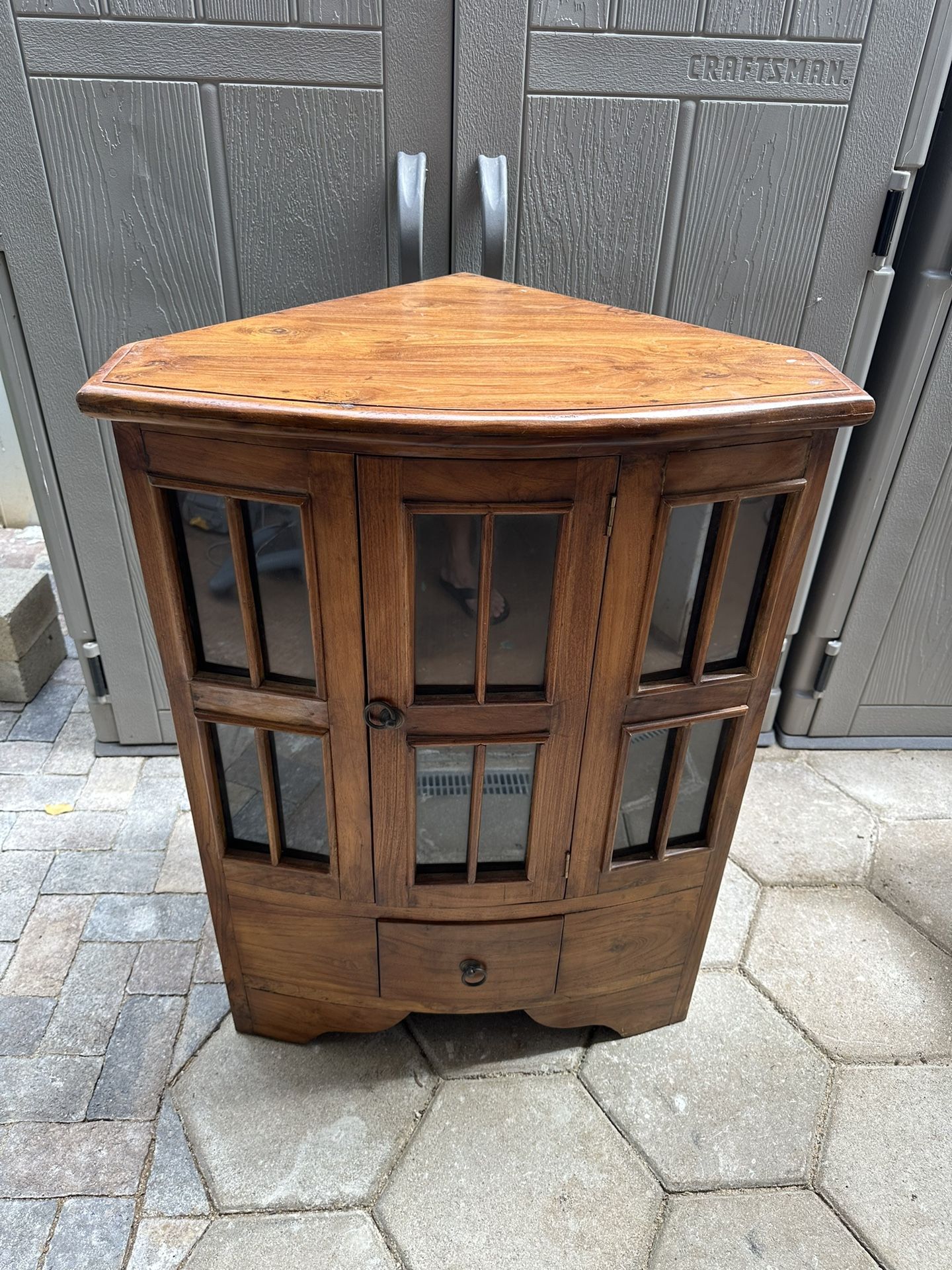 Pier Import Solid Wood Corner Cabinet
