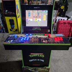 Teenage Mutand Ninja Turtles TMNT Heavily MODDED Arcade Cabinet RPI5 New Screen Wide Control Panel!