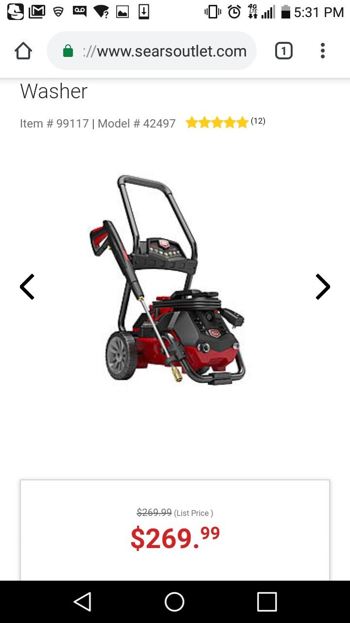 Pressure washer machine 2050 electric new in box