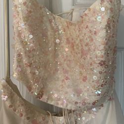 2 Piece Light Pink Gown