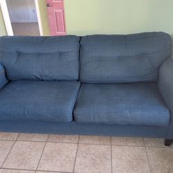 LZBOY SOFA SECTIONAL BLUE COUCH LOVE SEAT