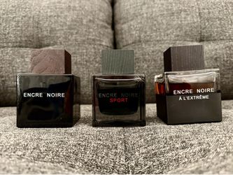 Lalique Encre Noir vetiver Eau de Toilette trio - Original, Sport, A l'Extreme