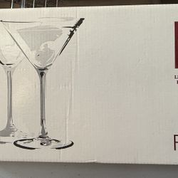 f&d Fame Crystal Martini Glasses – Set of 6 (Lead-Free) – New - 3 BOXES AVAILABLE, PRICE IS FOR EACH