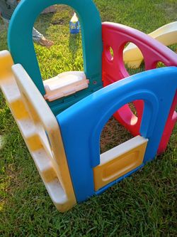 Kids slide and play cube