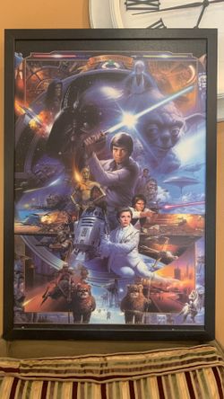 Star Wars Framed Textured Print of Tsuneo Sanda's Original 1997 Star Wars 30th Anniversary Painting