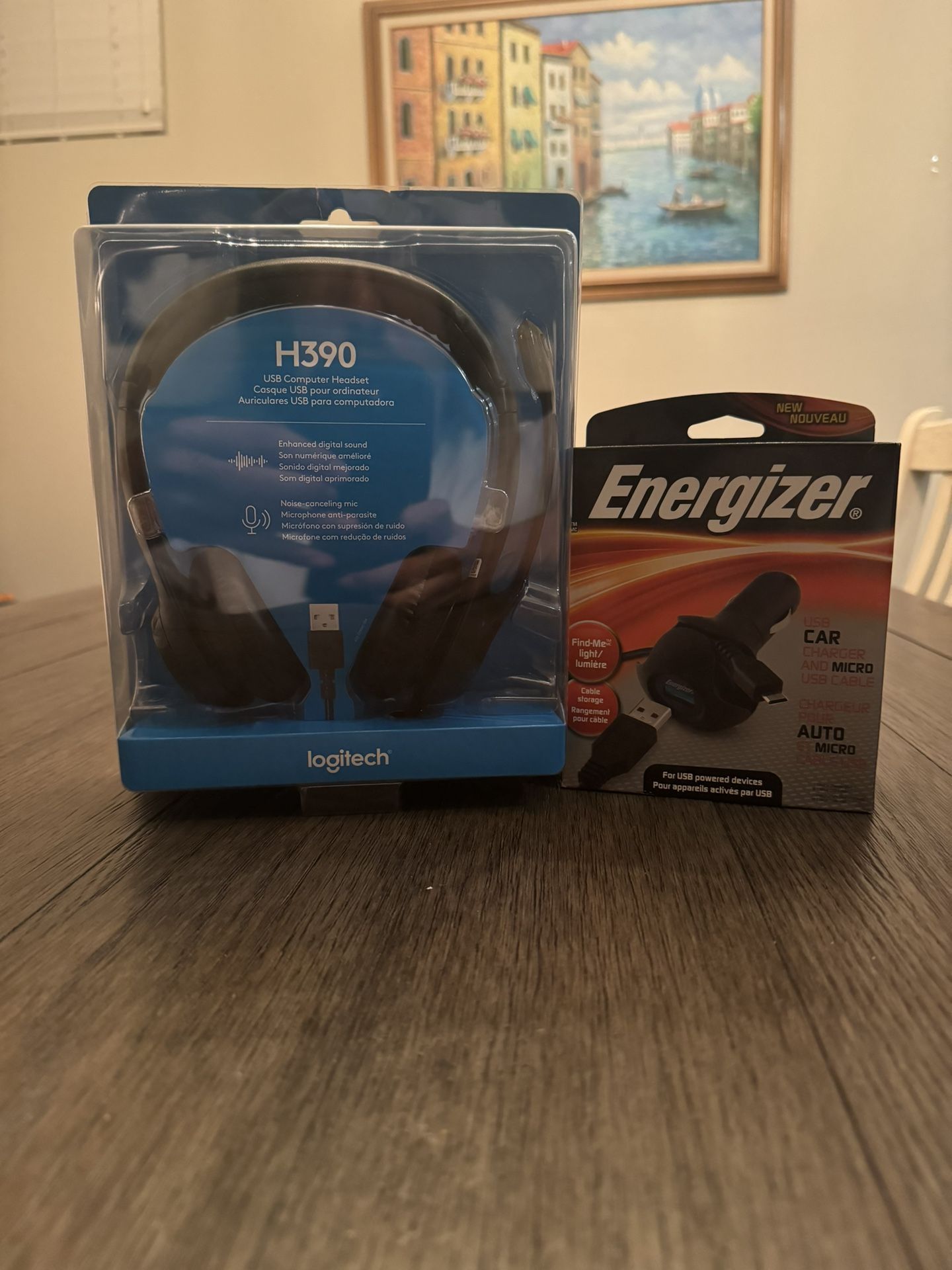 USB Computer Headset and USB Car Charger