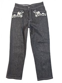 Equipements Militaires Y2K Floral Embroidered Jeans