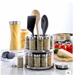 Kamenstein 20 Jar Revolving Spice Rack with Tool Caddy
