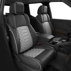 Seat Cover Set for Toyota Tacoma Double Cab 2024-2026, Black and Grey