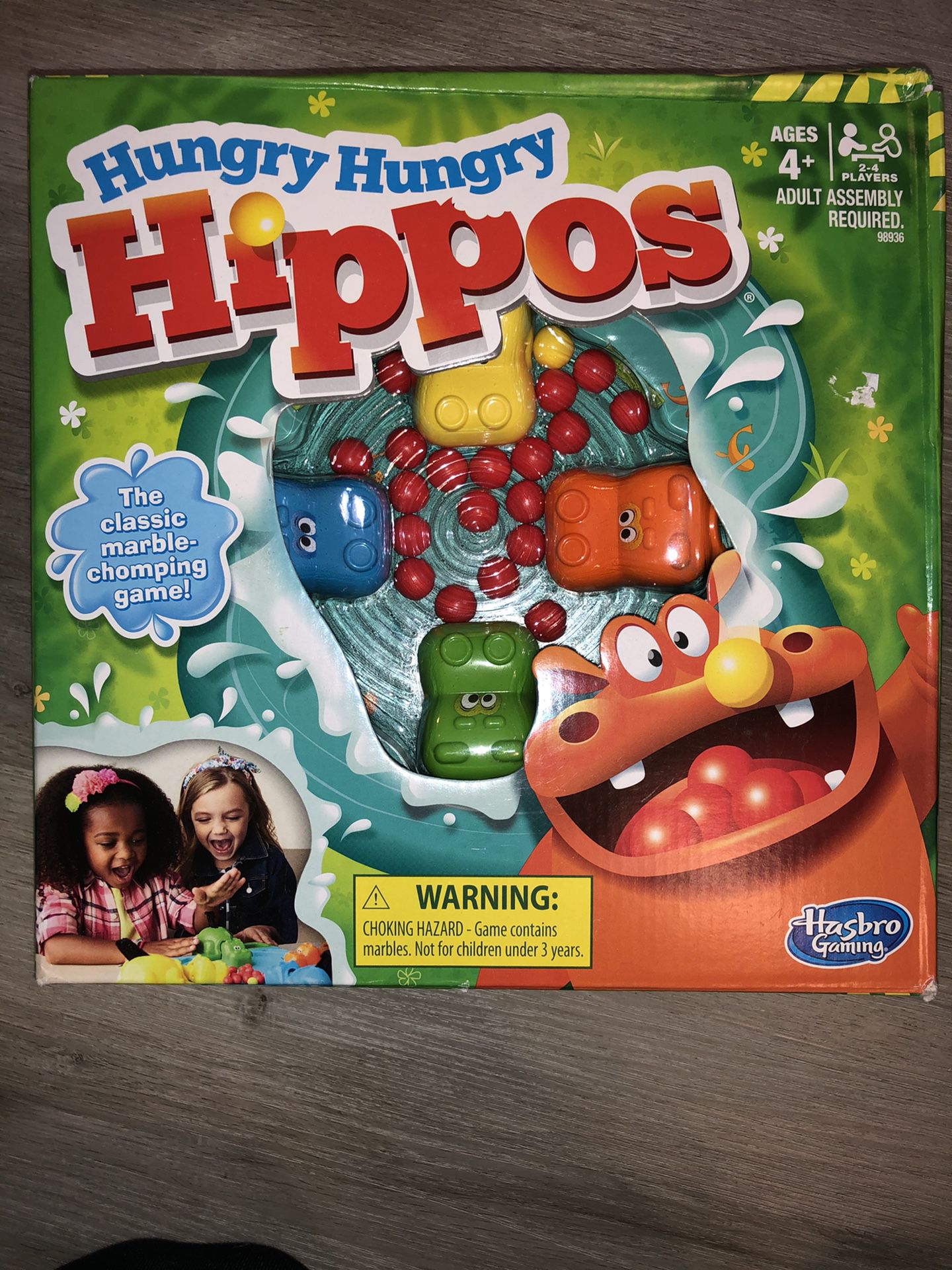 Hungry Hungry Hippos Family Board Game Hasbro Classic Gaming, Ages 4 And Up NEW Nrmnt Pkg