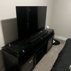 TV stand + Hisense 58 Inch TV