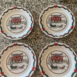 Vintage Xmas Plates