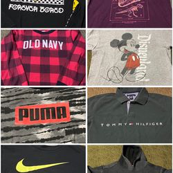 Boys Large Clothing Bundle (8 Pieces) Nike, Puma, Tommy, Spalding