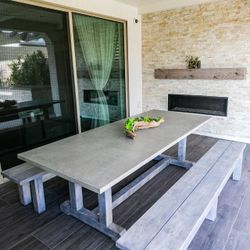 Dining Tables Concrete Beautifully Finished. 