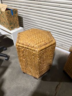 Two wooden seats