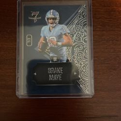 Beautiful 1/3 Drake Maye Football Card . Invest !
