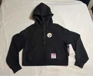 Lululemon Women's Pittsburgh Steelers Black Scuba Oversized Half-Zip Hoodie NWT